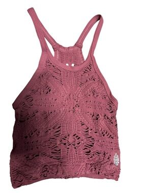 Free People Mauve Crochet Racerback FP Movement Crop Top
Sz XS/S